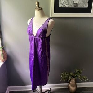 Vintage Y2K Victoria’s Secret Very Sexy Purple Slip  Night Dress Size Smalll